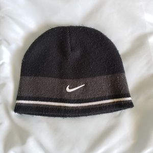 Nike Beanie Black Gray White Size 4-7
